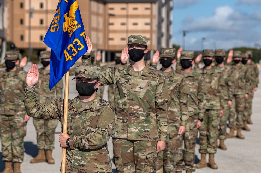 U.S. Air Force Basic Military Training Graduation and Coining Ceremony