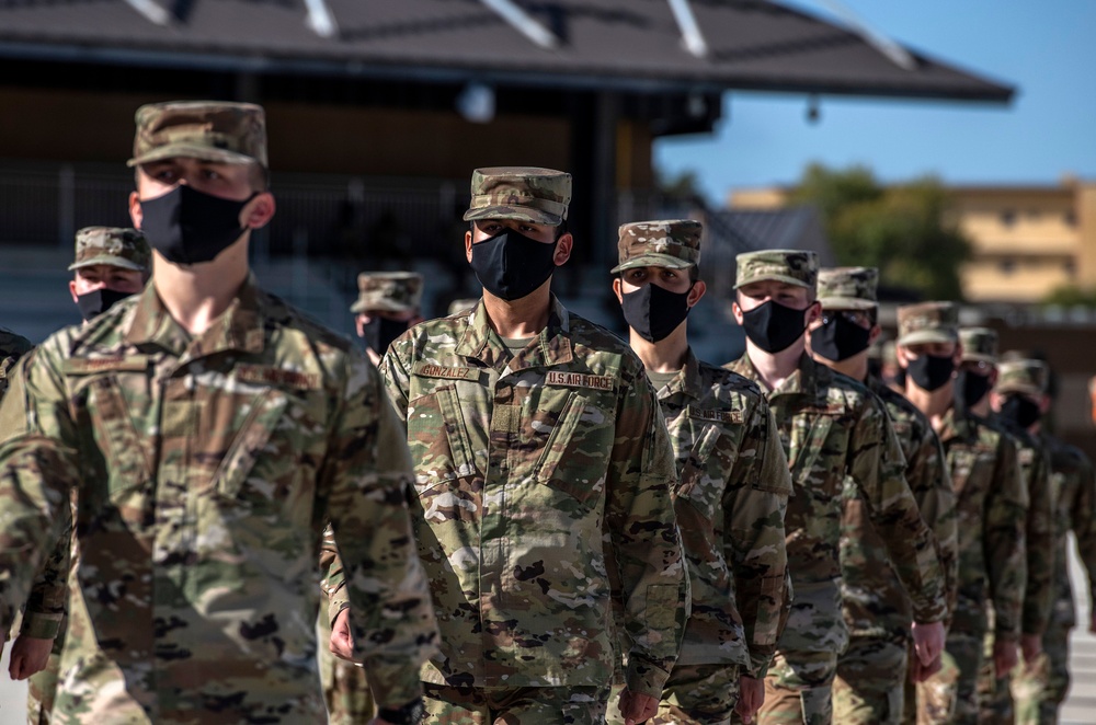 U.S. Air Force Basic Military Training Graduation and Coining Ceremony