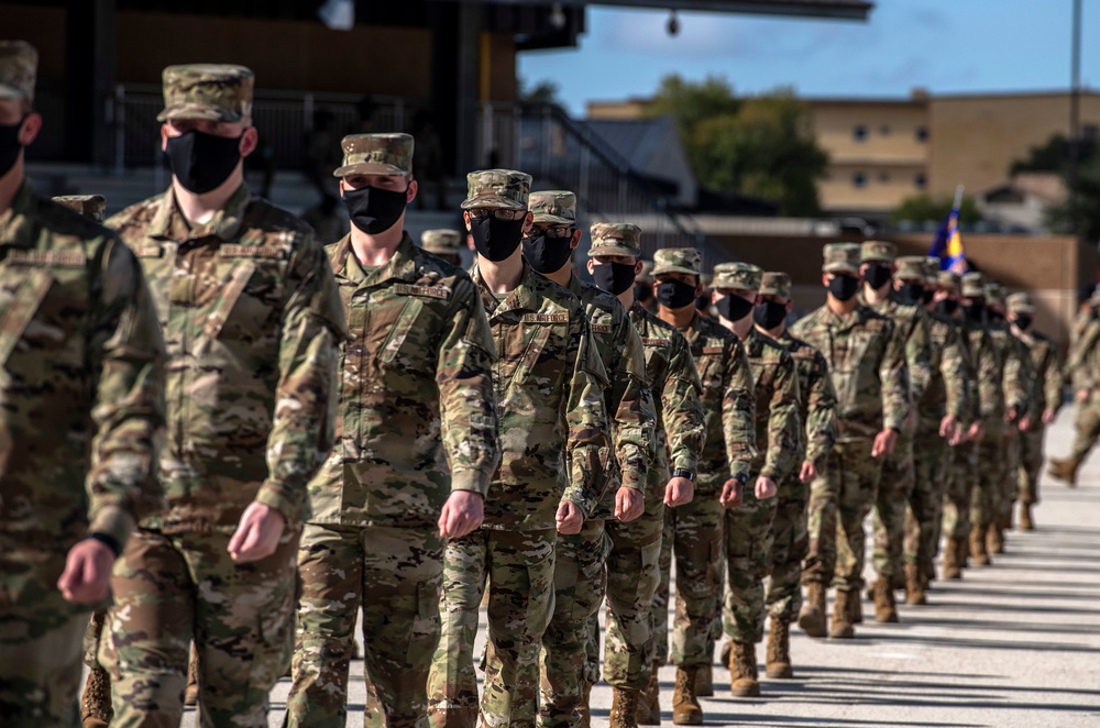 U.S. Air Force Basic Military Training Graduation and Coining Ceremony