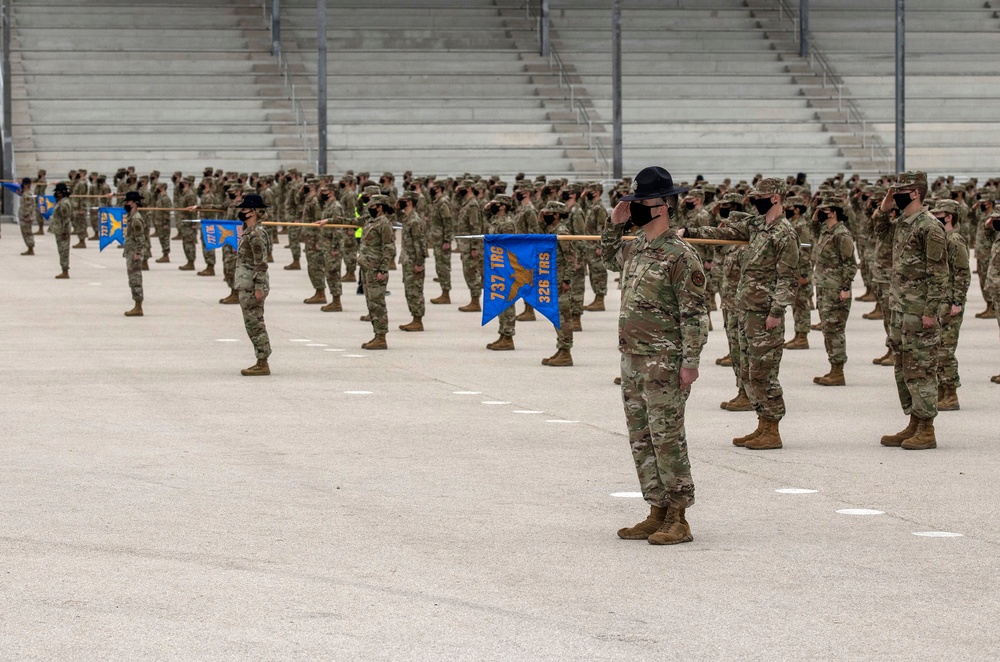 U.S. Air Force Basic Military Training Graduation and Coining Ceremony