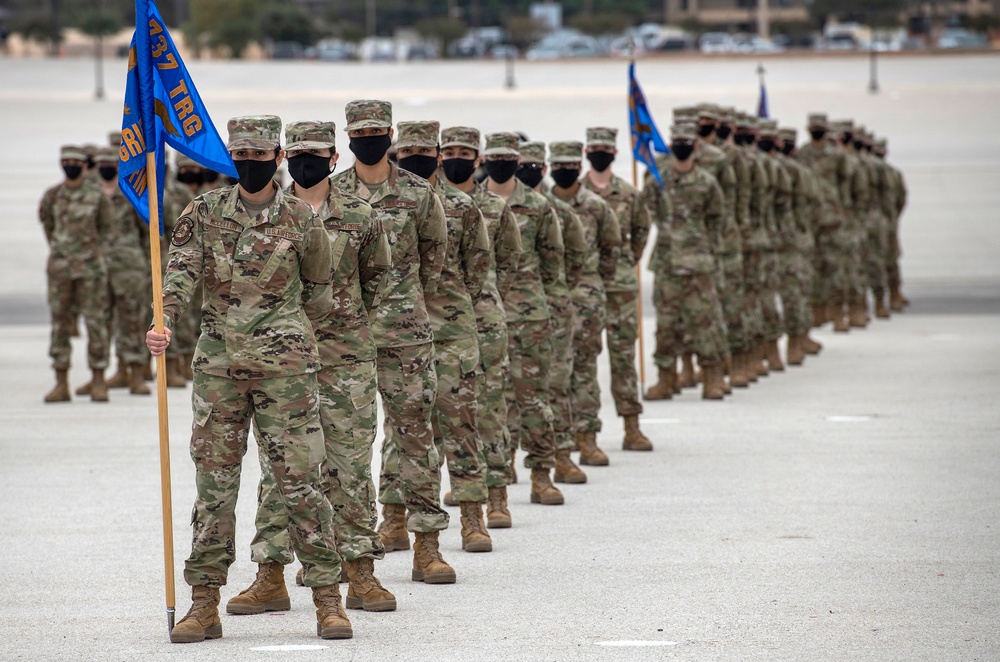 U.S. Air Force Basic Military Training Graduation and Coining Ceremony