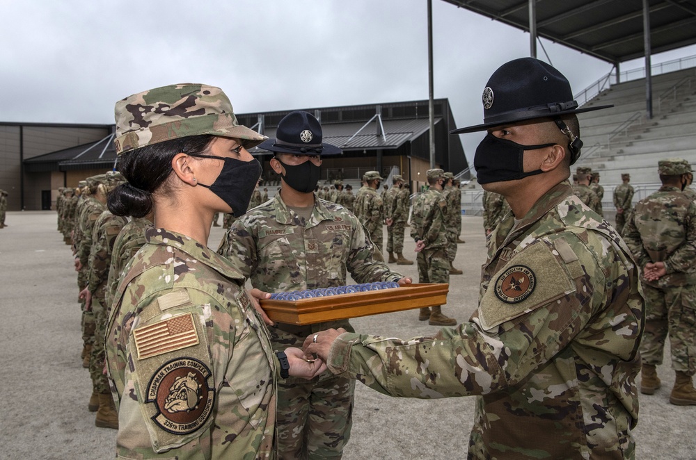 U.S. Air Force Basic Military Training Graduation and Coining Ceremony