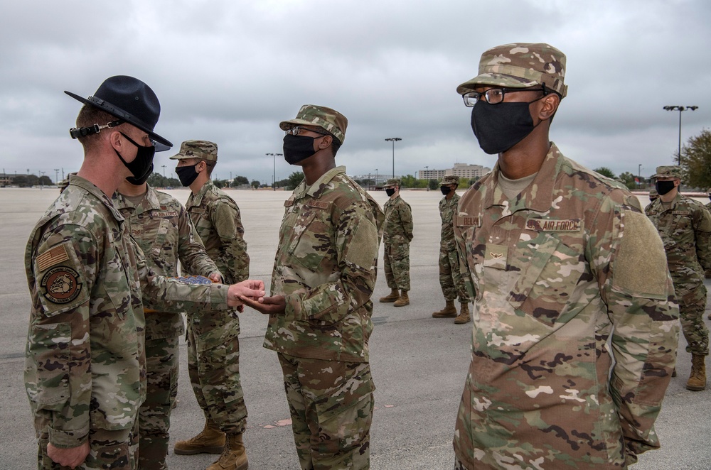 U.S. Air Force Basic Military Training Graduation and Coining Ceremony
