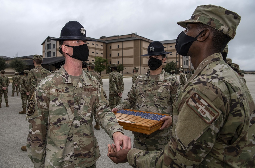 U.S. Air Force Basic Military Training Graduation and Coining Ceremony