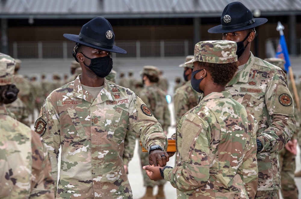 U.S. Air Force Basic Military Training Graduation and Coining Ceremony
