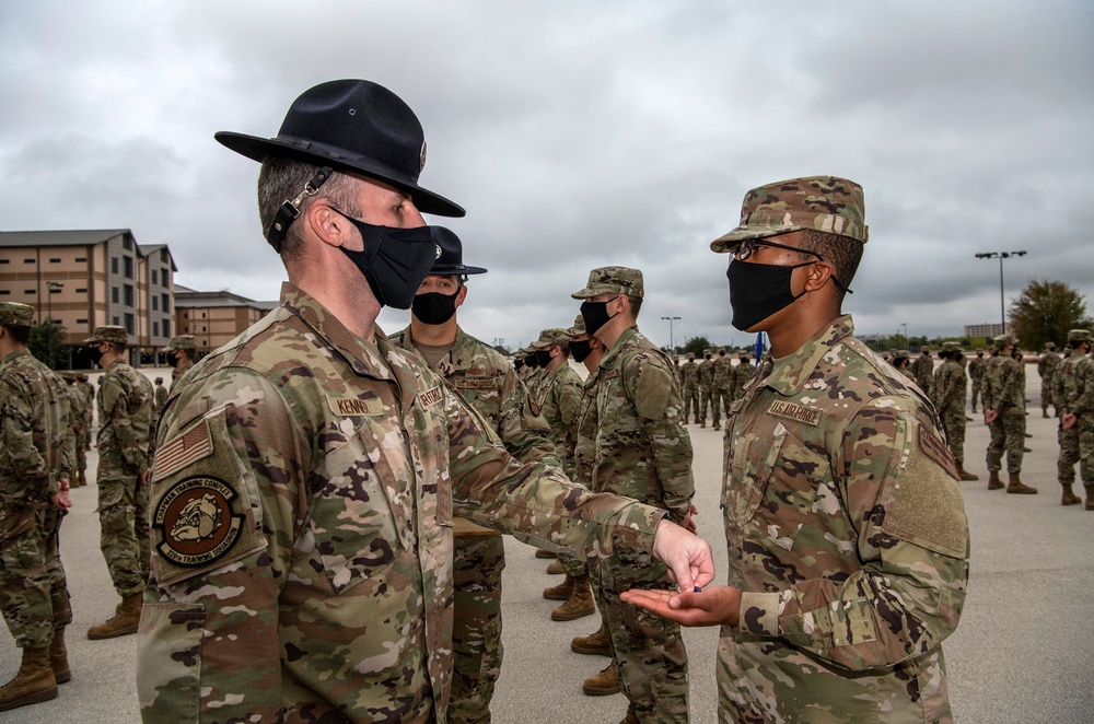 U.S. Air Force Basic Military Training Graduation and Coining Ceremony