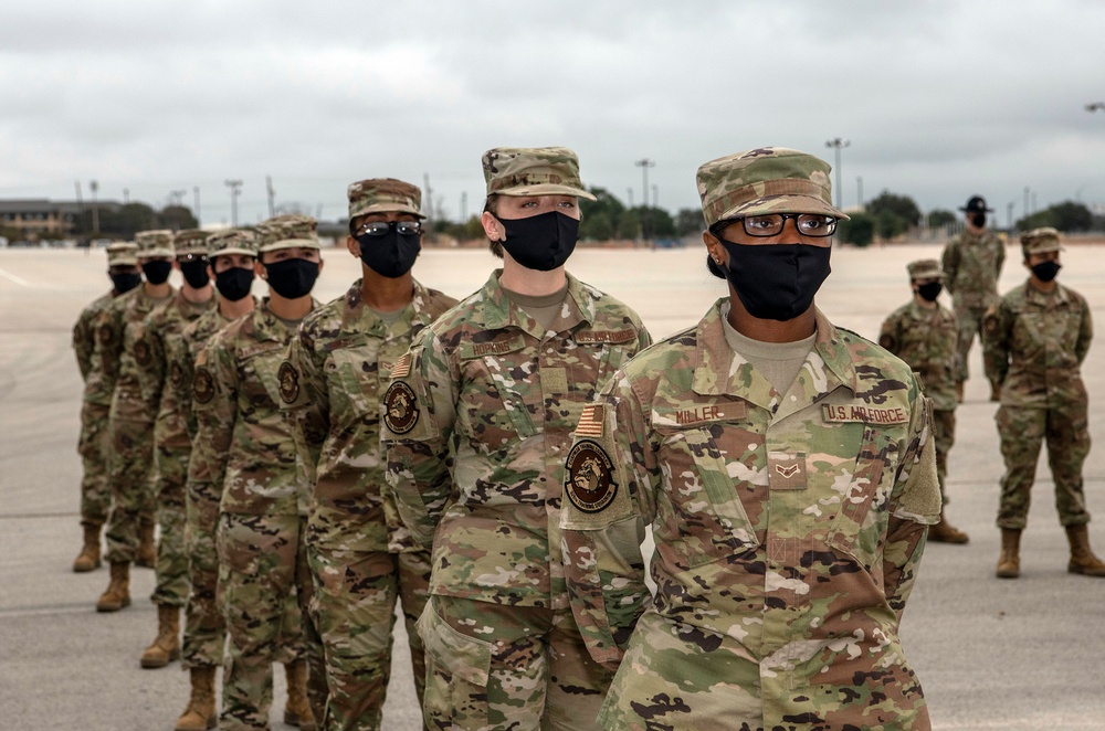 U.S. Air Force Basic Military Training Graduation and Coining Ceremony