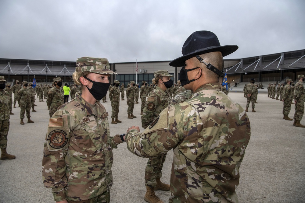 U.S. Air Force Basic Military Training Graduation and Coining Ceremony