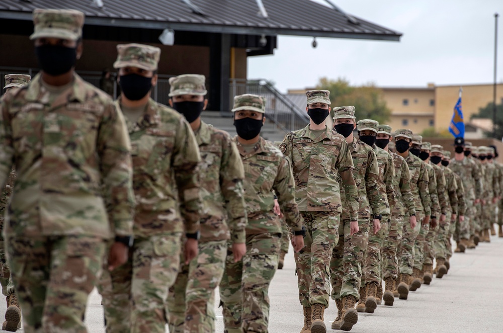 U.S. Air Force Basic Military Training Graduation and Coining Ceremony