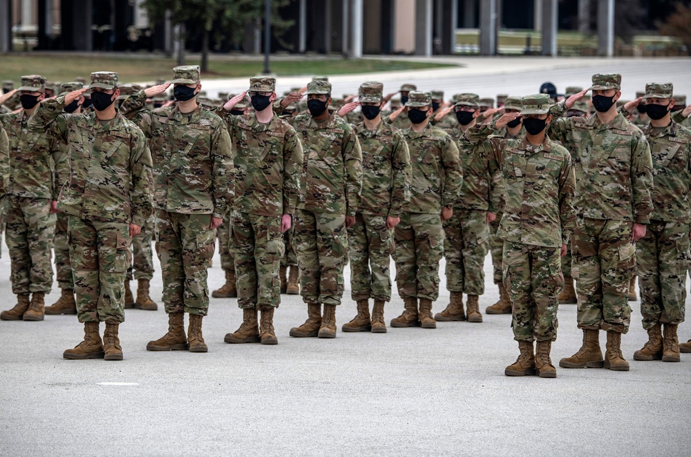 U.S. Air Force Basic Military Training Graduation and Coining Ceremony