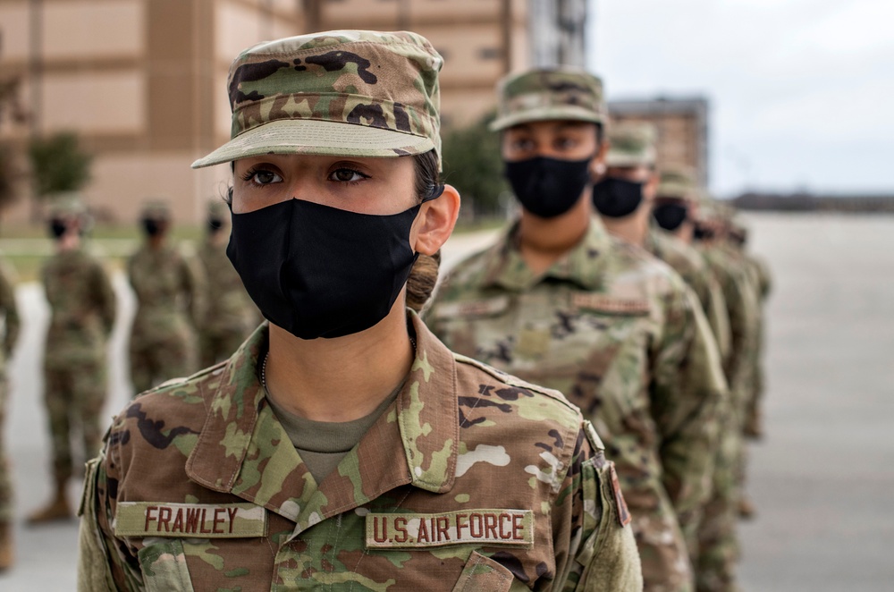 U.S. Air Force Basic Military Training Graduation and Coining Ceremony
