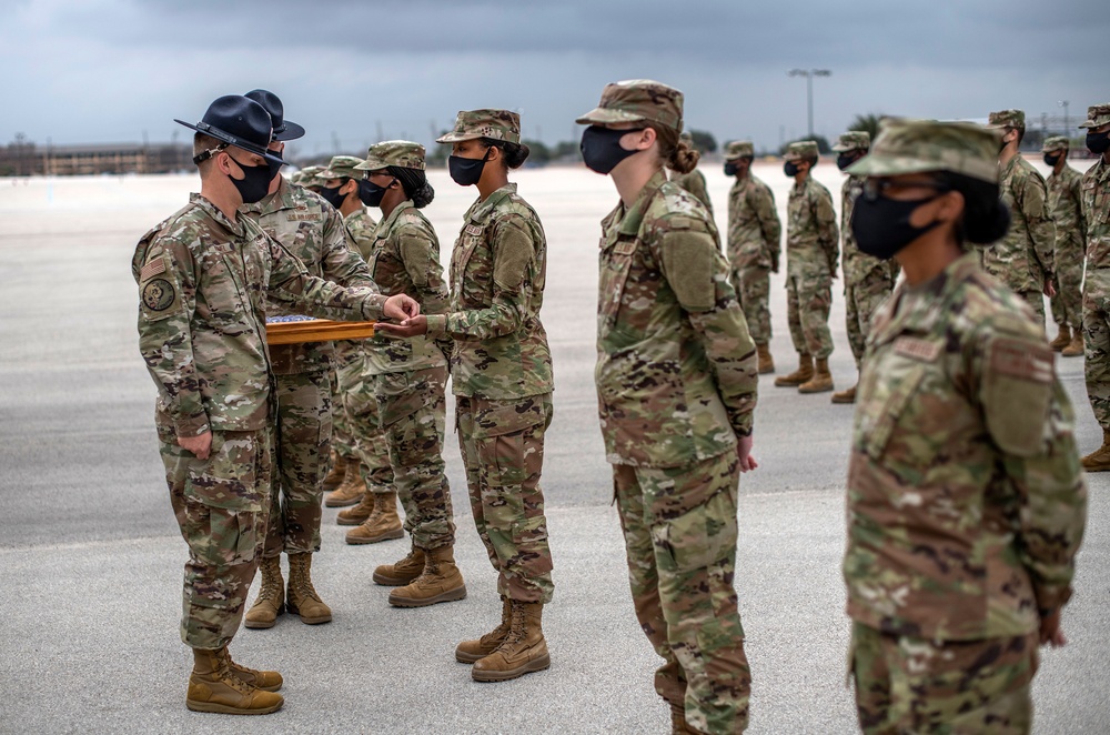 U.S. Air Force Basic Military Training Graduation and Coining Ceremony