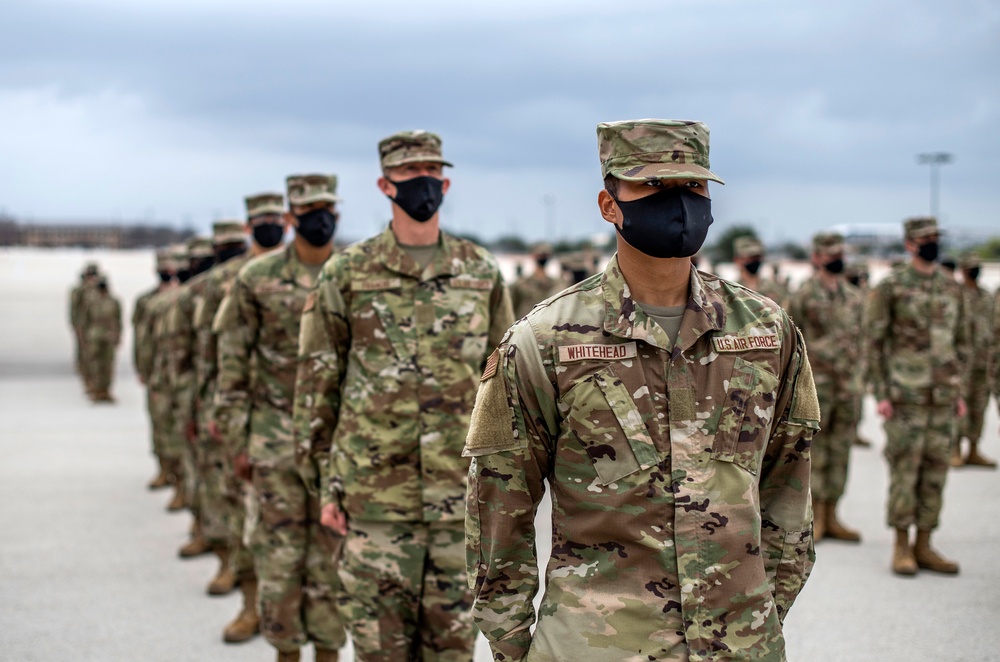 U.S. Air Force Basic Military Training Graduation and Coining Ceremony