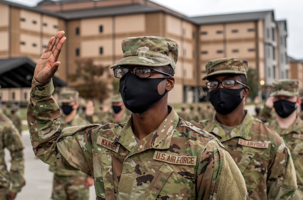 U.S. Air Force Basic Military Training Graduation and Coining Ceremony