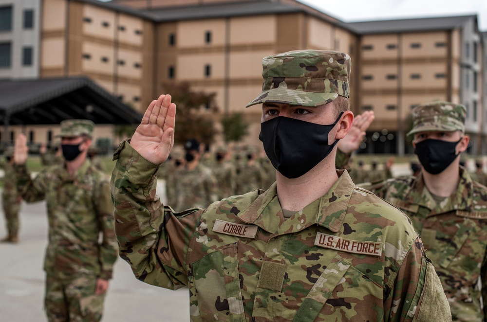 U.S. Air Force Basic Military Training Graduation and Coining Ceremony