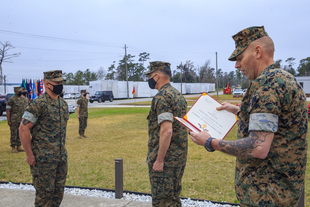 Sgt. McDonald Receives the Navy and Marine Corps Medal