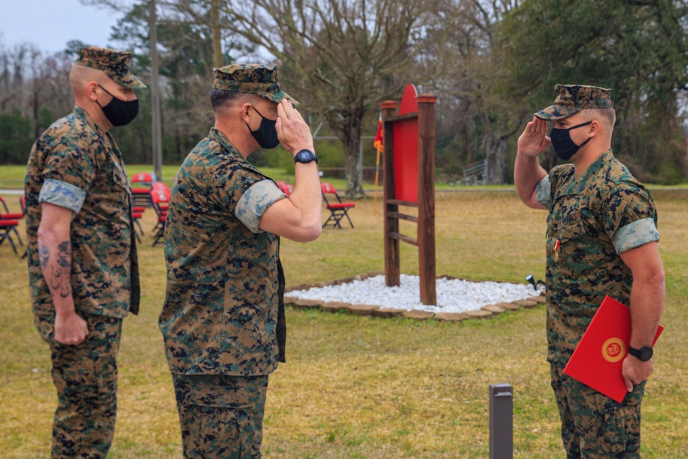 Sgt. McDonald Receives the Navy and Marine Corps Medal