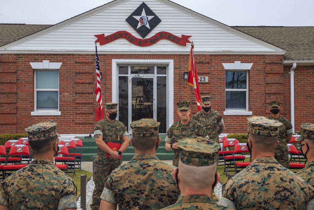 Sgt. McDonald Receives the Navy and Marine Corps Medal