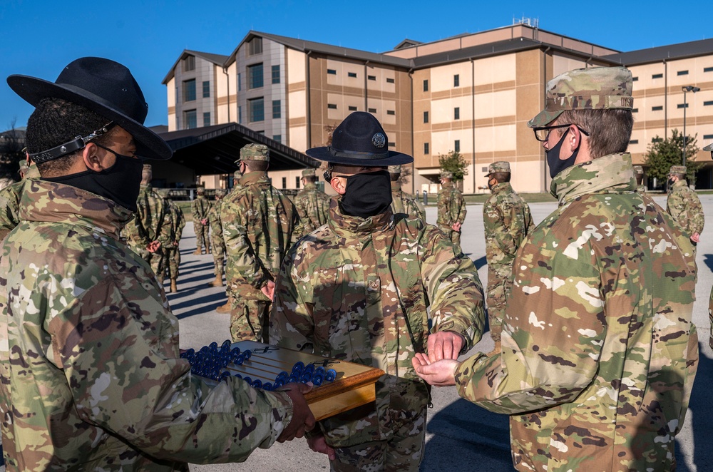 U.S. Air Force Basic Military Training Graduation and Coining Ceremony
