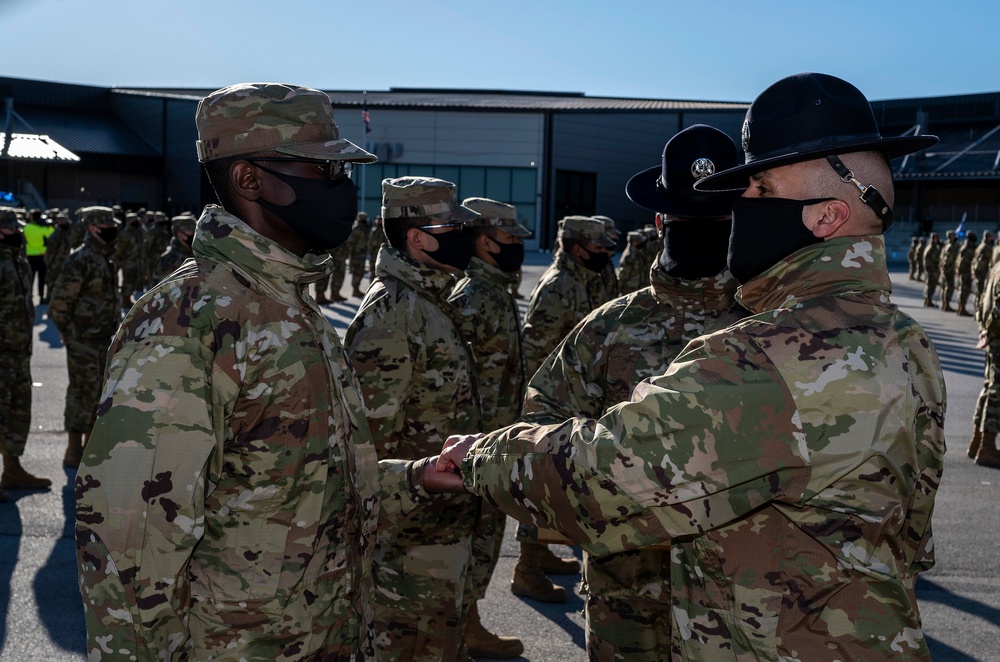 U.S. Air Force Basic Military Training Graduation and Coining Ceremony