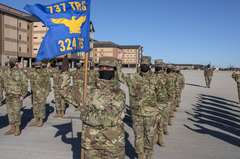 U.S. Air Force Basic Military Training Graduation and Coining Ceremony