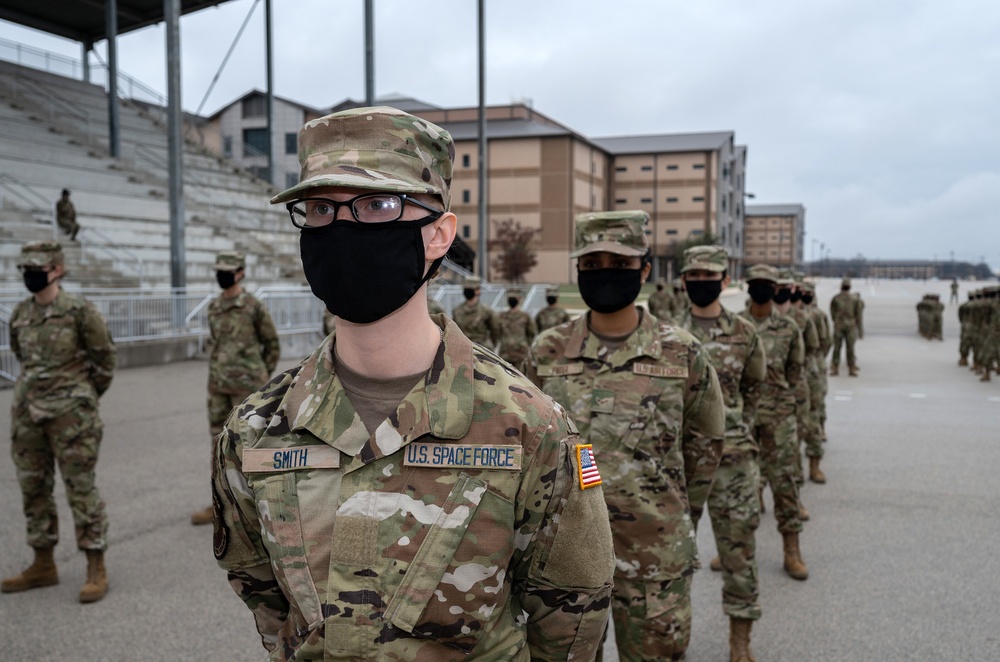 U.S. Air Force Basic Military Training Graduation and Coining Ceremony