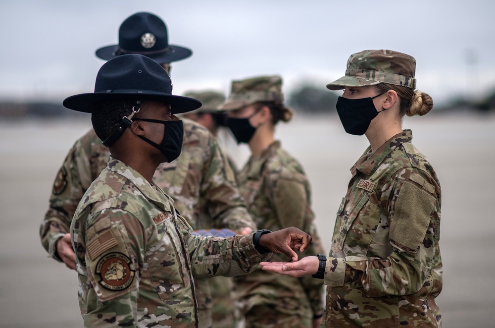 U.S. Air Force Basic Military Training Graduation and Coining Ceremony