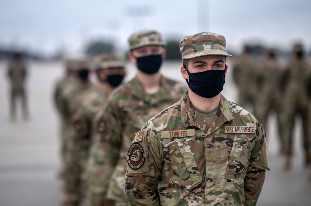 U.S. Air Force Basic Military Training Graduation and Coining Ceremony