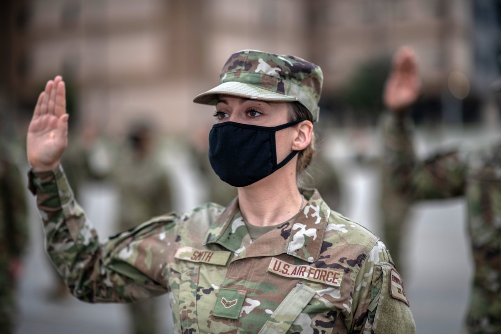 U.S. Air Force Basic Military Training Graduation and Coining Ceremony