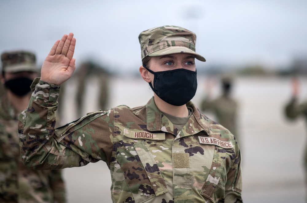 U.S. Air Force Basic Military Training Graduation and Coining Ceremony