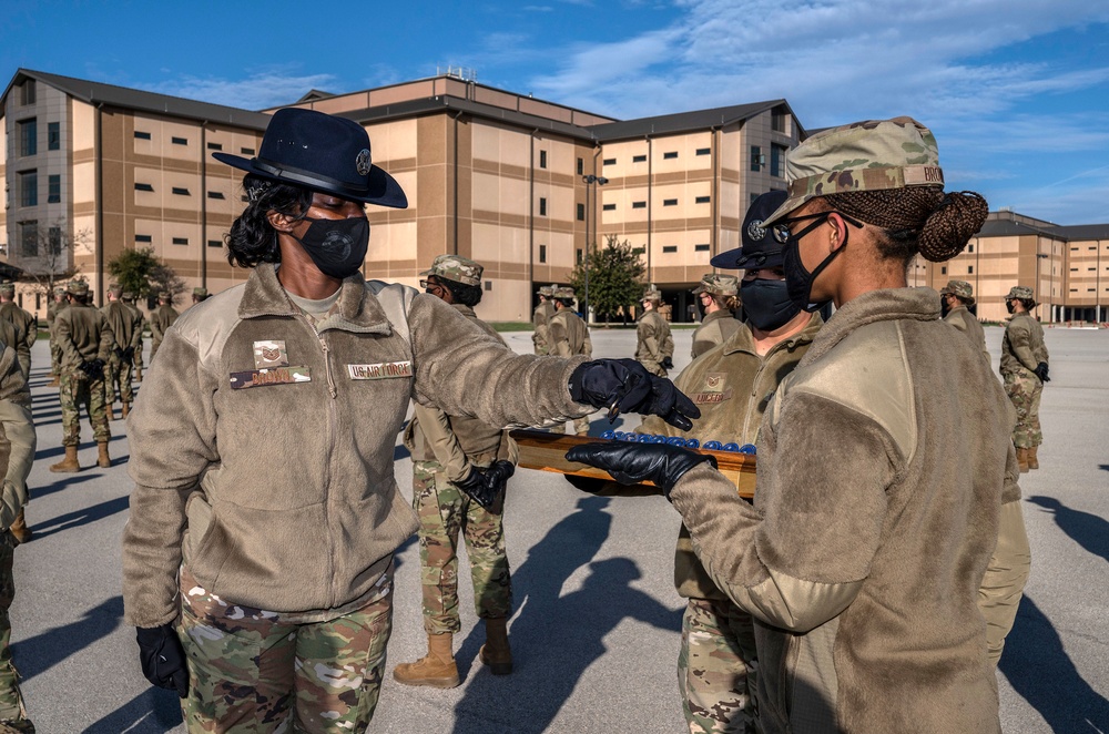 U.S. Air Force Basic Military Training Graduation and Coining Ceremony