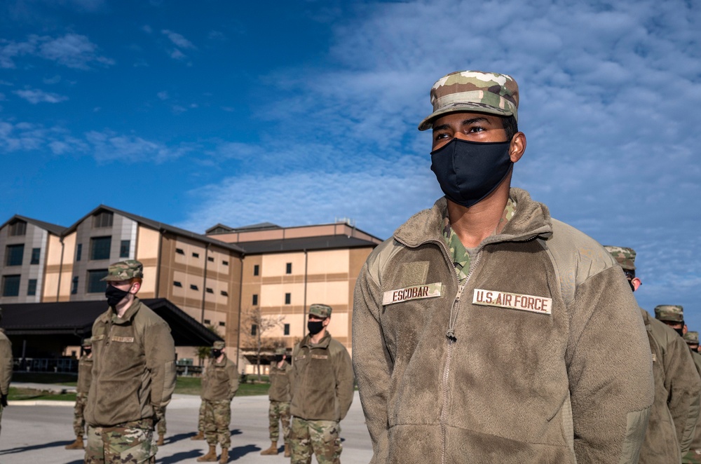 U.S. Air Force Basic Military Training Graduation and Coining Ceremony