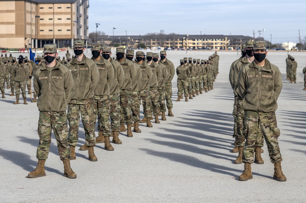 U.S. Air Force Basic Military Training Graduation and Coining Ceremony