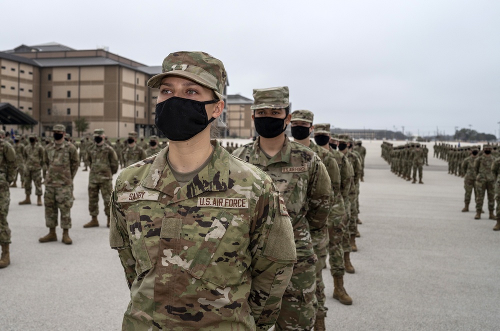U.S. Air Force Basic Military Training Graduation and Coining Ceremony