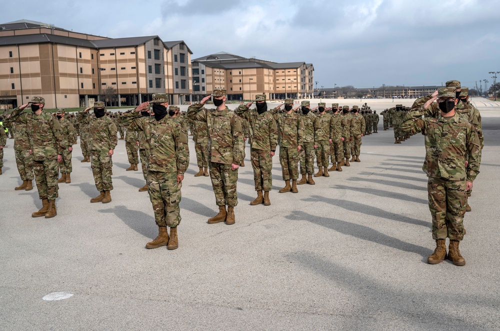 U.S. Air Force Basic Military Training Graduation and Coining Ceremony