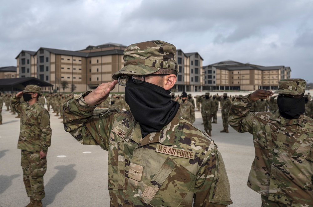 U.S. Air Force Basic Military Training Graduation and Coining Ceremony