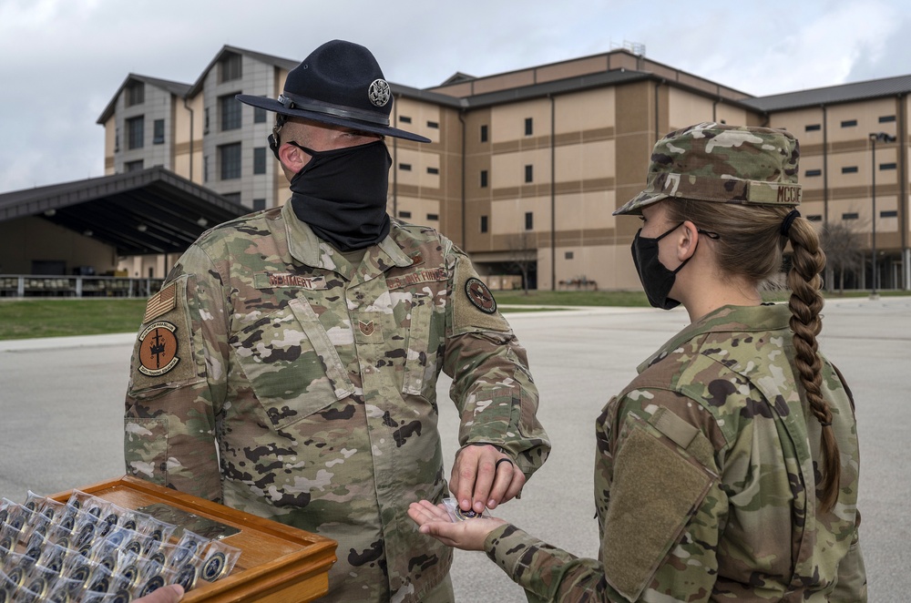 U.S. Air Force Basic Military Training Graduation and Coining Ceremony