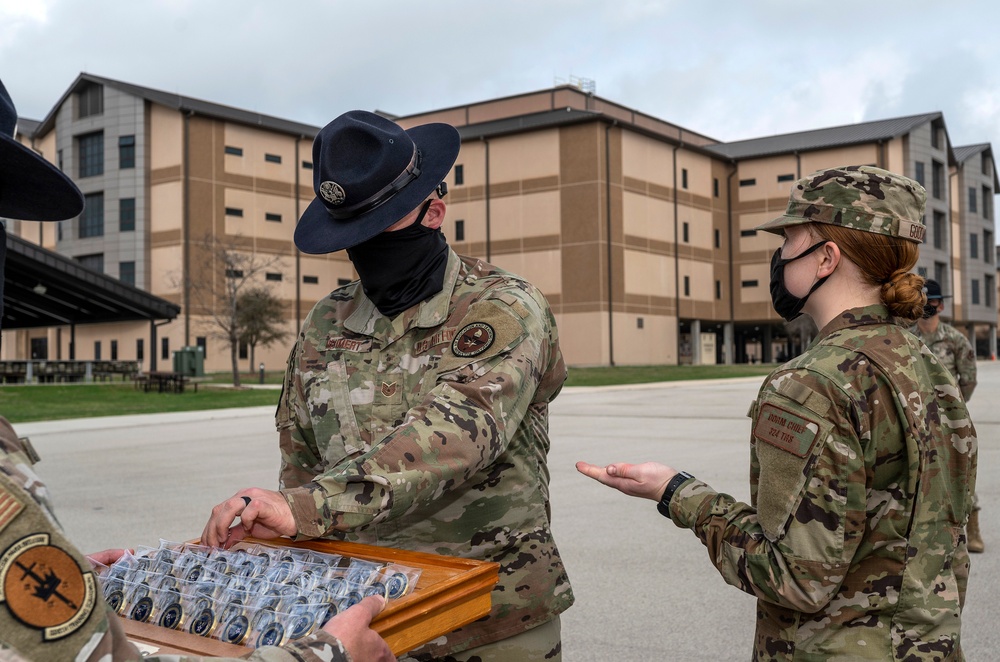 U.S. Air Force Basic Military Training Graduation and Coining Ceremony