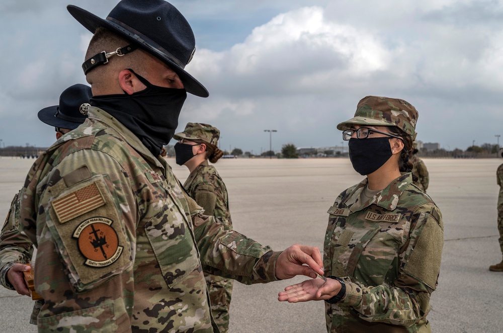 U.S. Air Force Basic Military Training Graduation and Coining Ceremony