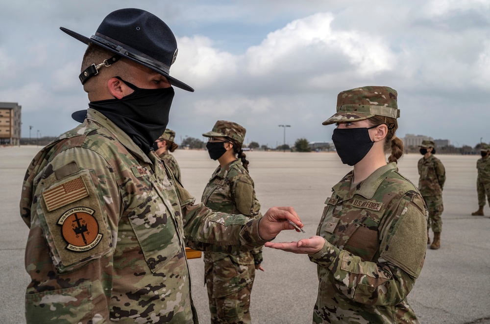 U.S. Air Force Basic Military Training Graduation and Coining Ceremony