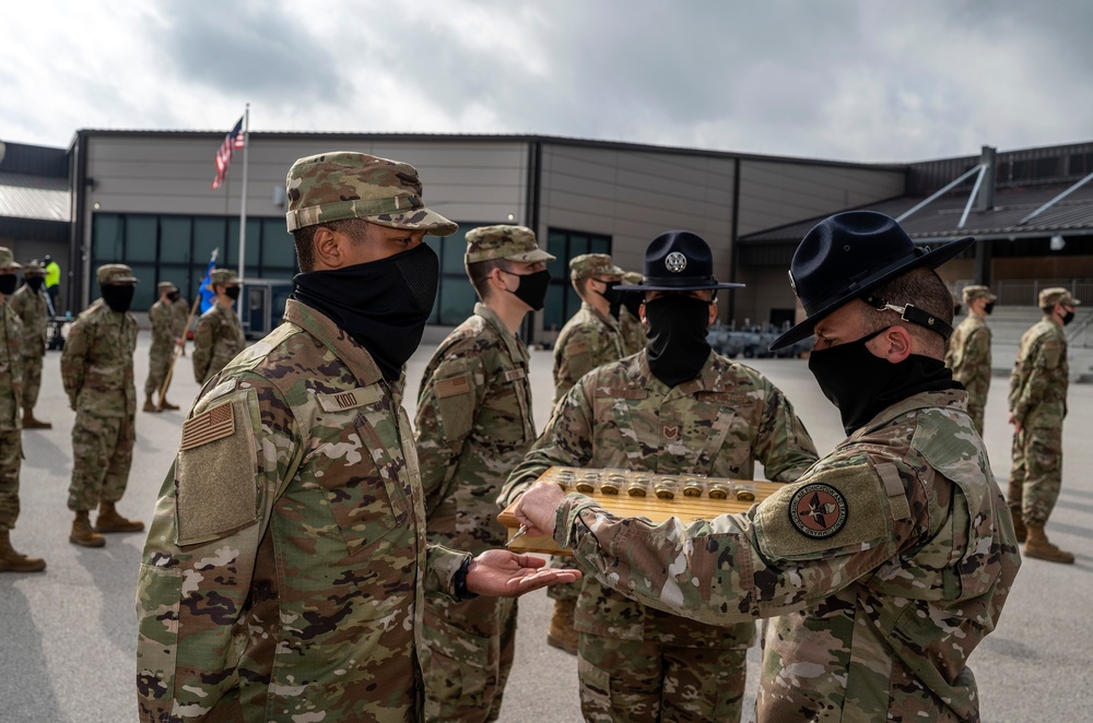 U.S. Air Force Basic Military Training Graduation and Coining Ceremony