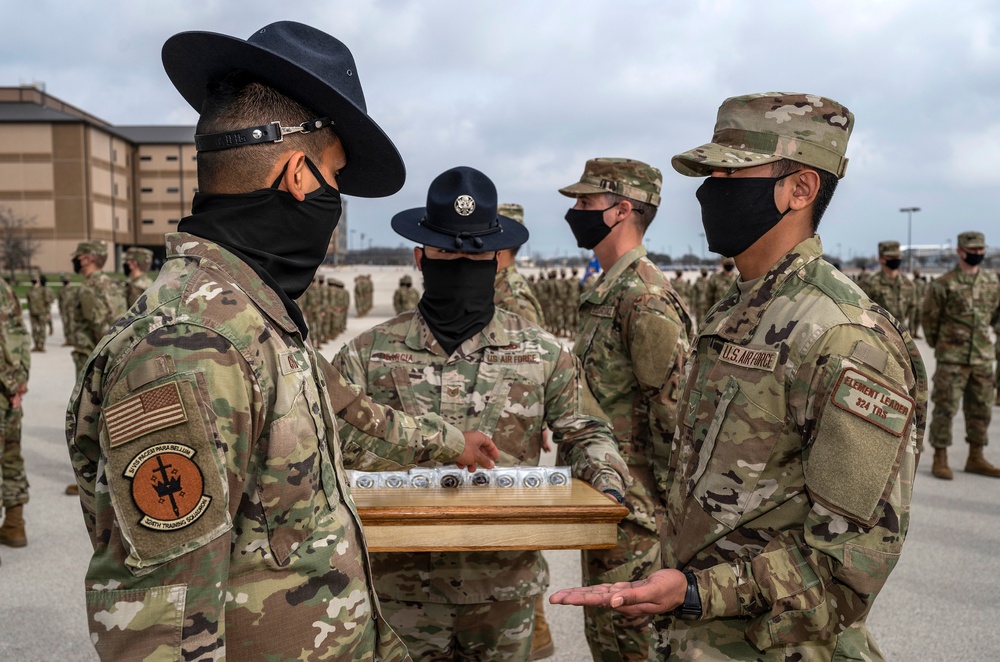 U.S. Air Force Basic Military Training Graduation and Coining Ceremony