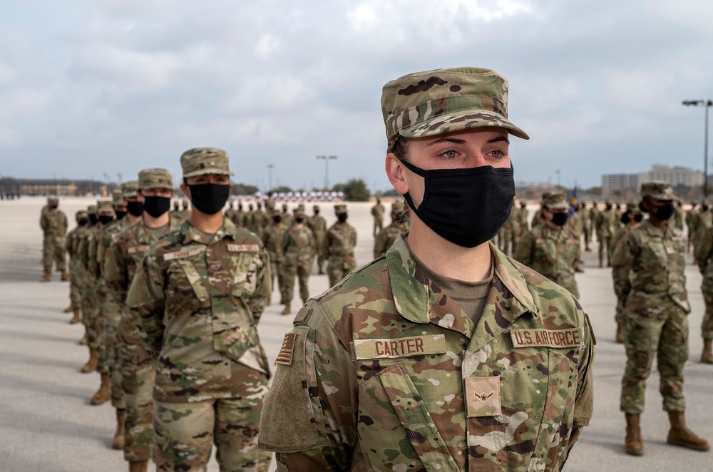 U.S. Air Force Basic Military Training Graduation and Coining Ceremony