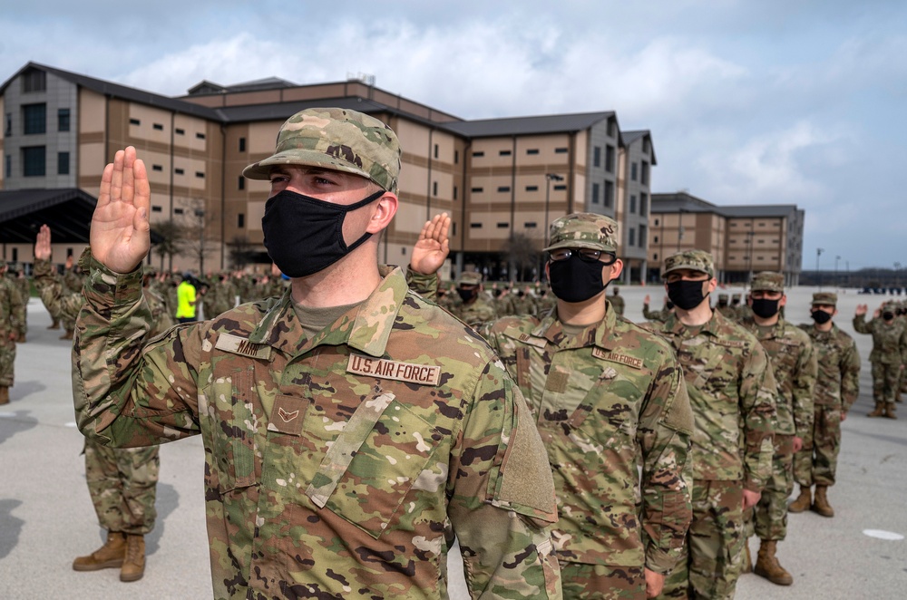 U.S. Air Force Basic Military Training Graduation and Coining Ceremony