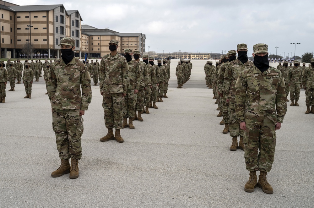 U.S. Air Force Basic Military Training Graduation and Coining Ceremony