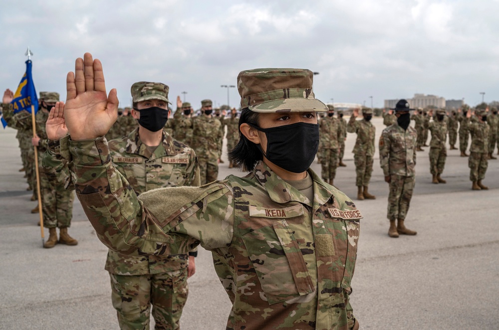 U.S. Air Force Basic Military Training Graduation and Coining Ceremony
