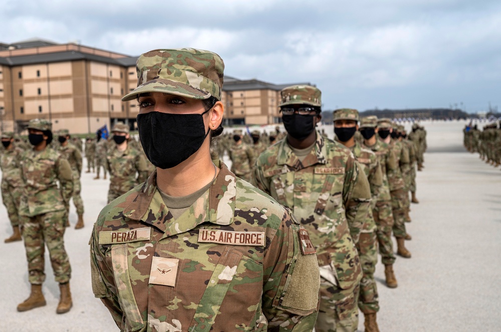 U.S. Air Force Basic Military Training Graduation and Coining Ceremony
