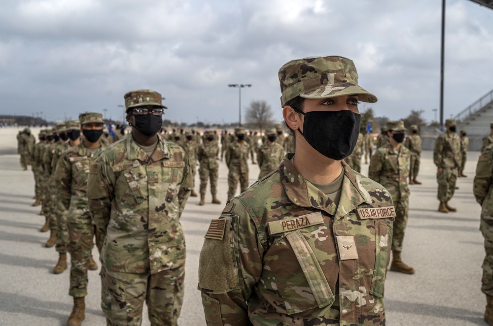 U.S. Air Force Basic Military Training Graduation and Coining Ceremony