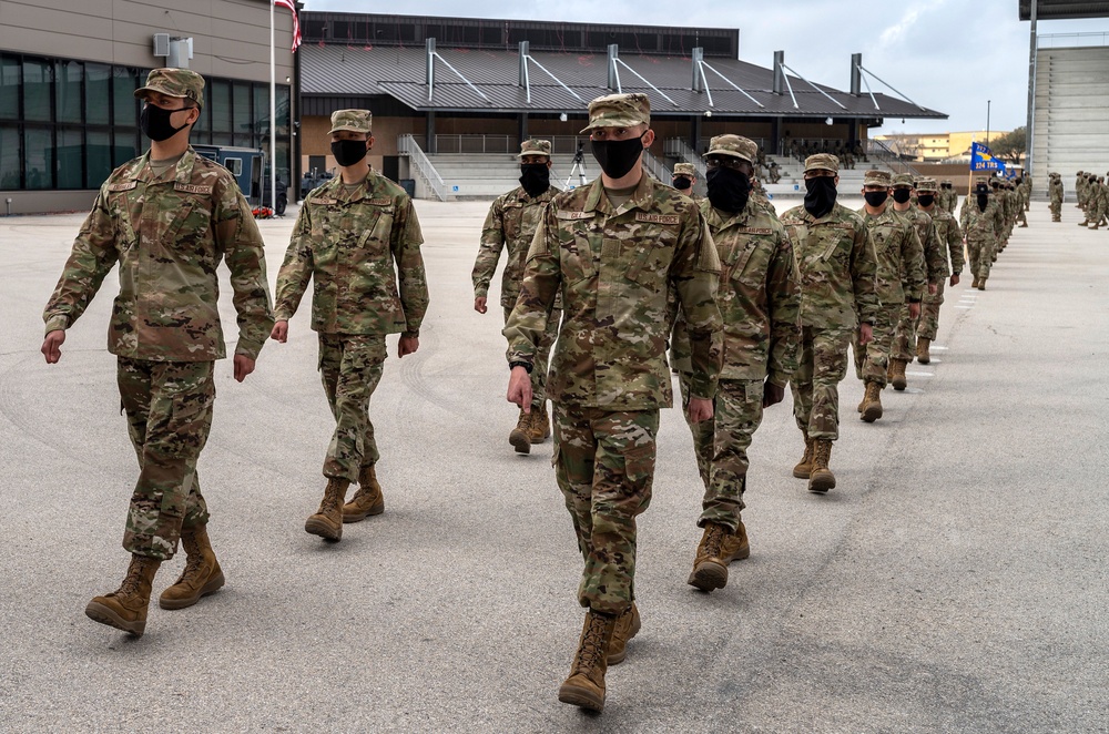 U.S. Air Force Basic Military Training Graduation and Coining Ceremony