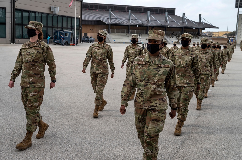 U.S. Air Force Basic Military Training Graduation and Coining Ceremony